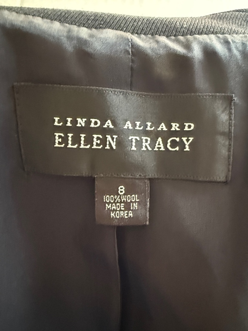 Linda Allard Ellen Tracy Women' s 100% Wool Blazer Double Breasted Brown Size 8 - Picture 6 of 11